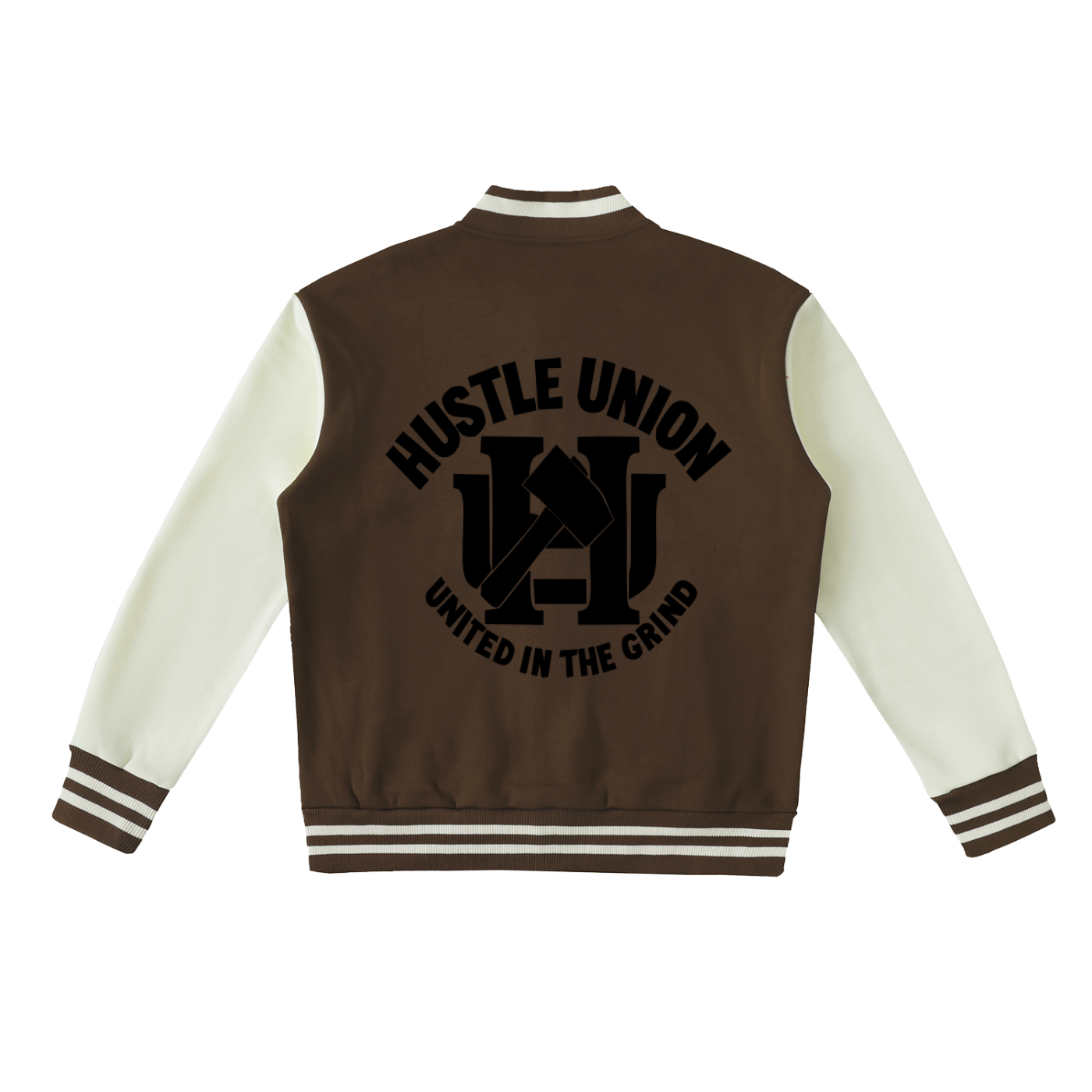 Two-Tone Fleeced Varsity Jacket
