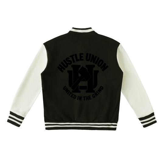 Two-Tone Fleeced Varsity Jacket