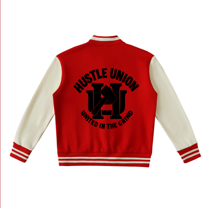 Two-Tone Fleeced Varsity Jacket