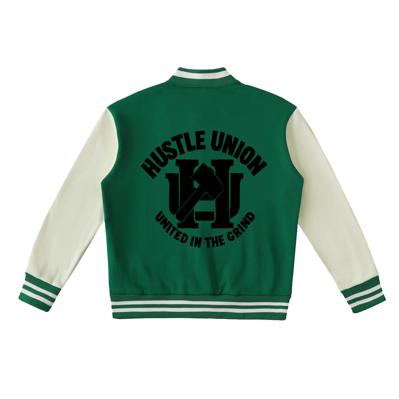 Two-Tone Fleeced Varsity Jacket